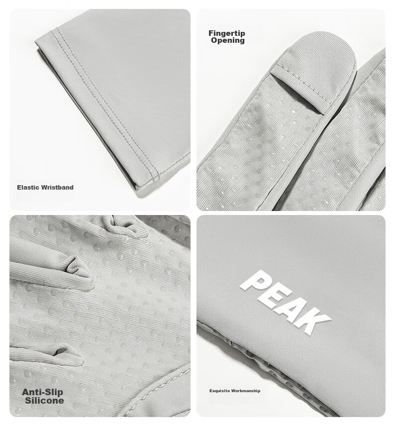 Peak Driving Sun Protection Gloves for Men and Women UV Protection Black 8
