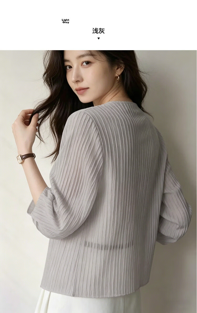 Demana Smooth Tencel Summer Minimalist Plus Size Nine-Sleeve Slimming Loose Shirt Women Premium 18