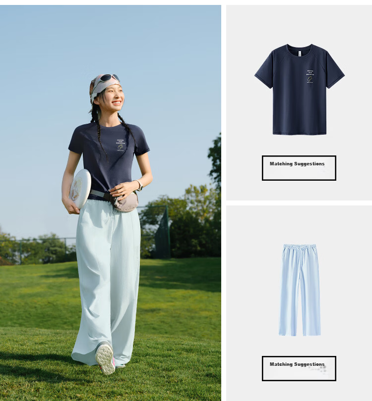 Semir Women's Casual Summer Sun-Protective Moisture-Wicking Textured Panel Loose Wide-Leg Pants 2026 Long Trousers 109326127012 10