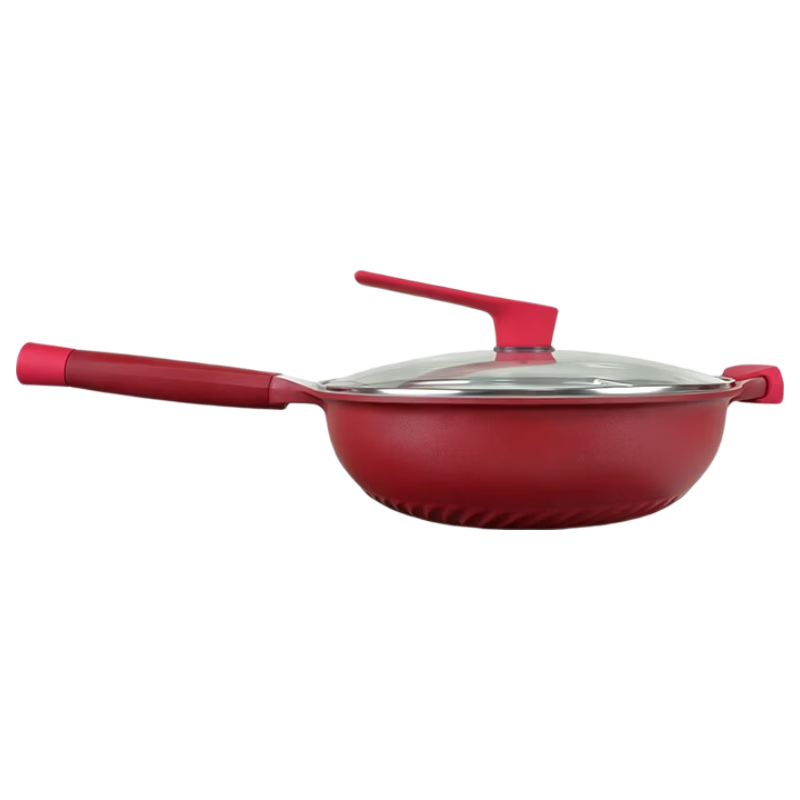 SSN Non-Stick Wok, Maifan Stone Color, Flat Bottom Frying Pan, Household Induction Cooker Wok, Cooking Pan, Gas Stove Specialized Cookware