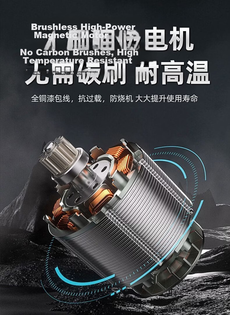 Zhipu Brushless Cordless Angle Grinder Lithium Battery High Power Cutting Machine Small Household Electric Hand Grinder Polisher 8