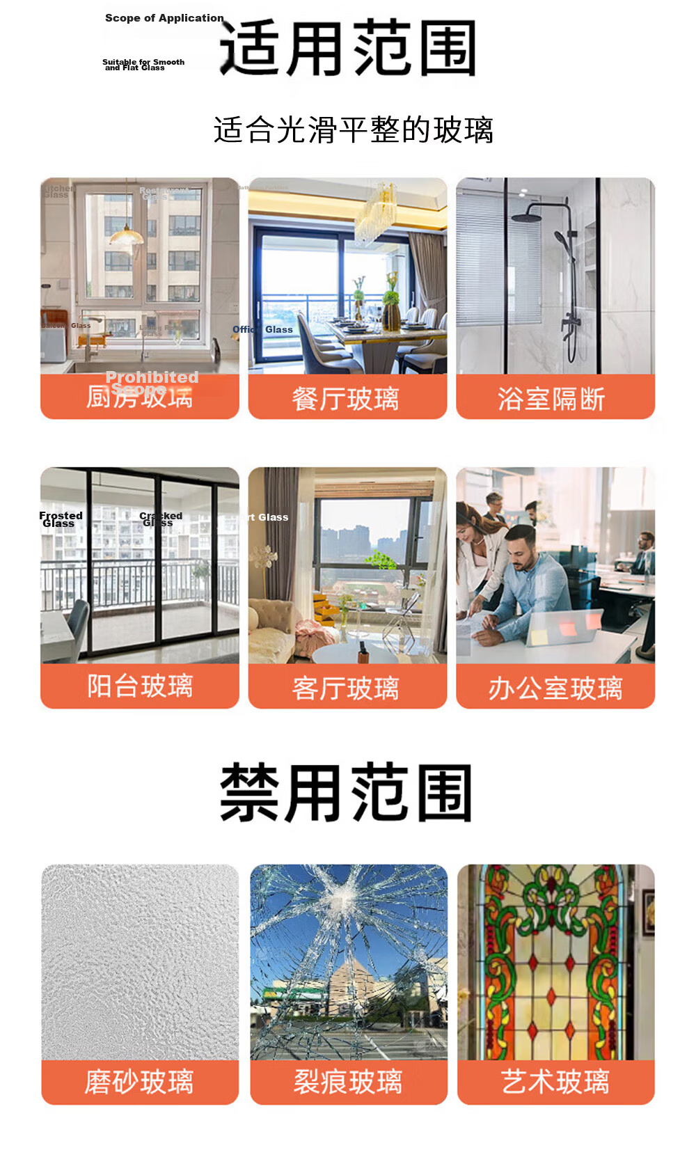 Xiruo Vintage Glass Sticker, Anti-Exposure, Translucent But Opaque, Bathroom Frosted Glass Film, Binglingge 0.45*2m 8