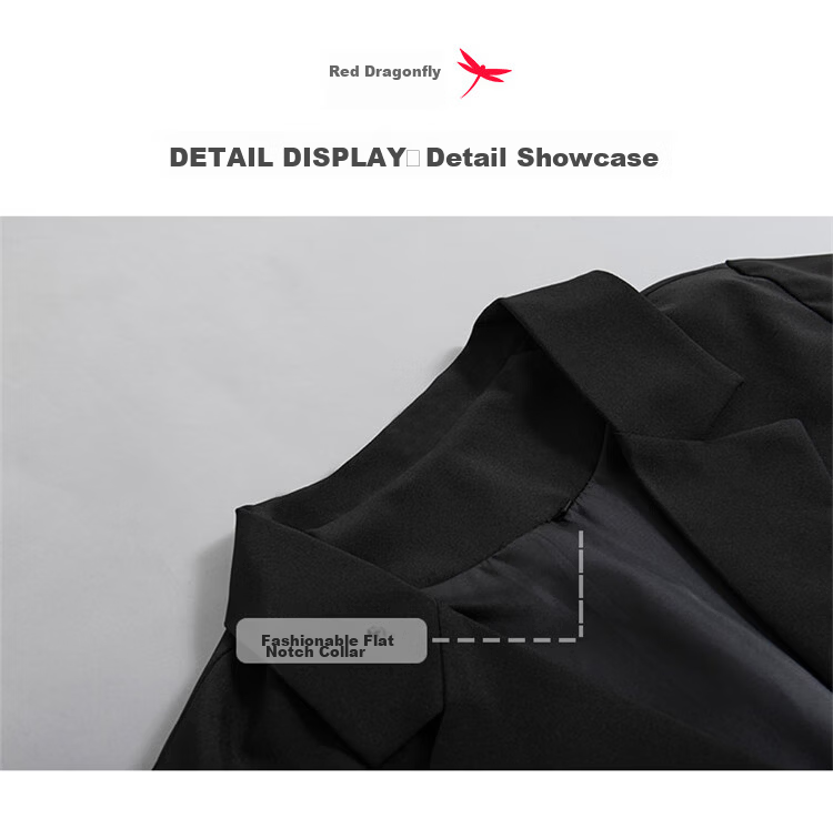 RED DRAGONFLY Men's Business Commuter Suit Jacket High Elastic Comfortable Versatile Simple Lapel Formal Blazer Black M 19