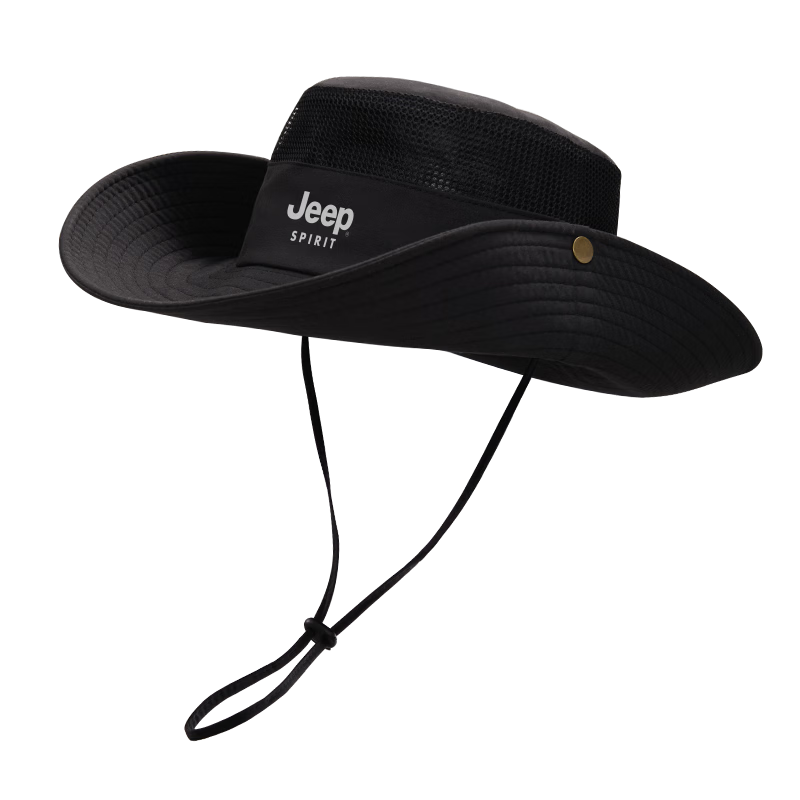 JEEP SPIRIT Men's Fisherman Sun Hat Outdoor Hiking Mountaineering Sun Cap J30002 Black Summer 2026 New