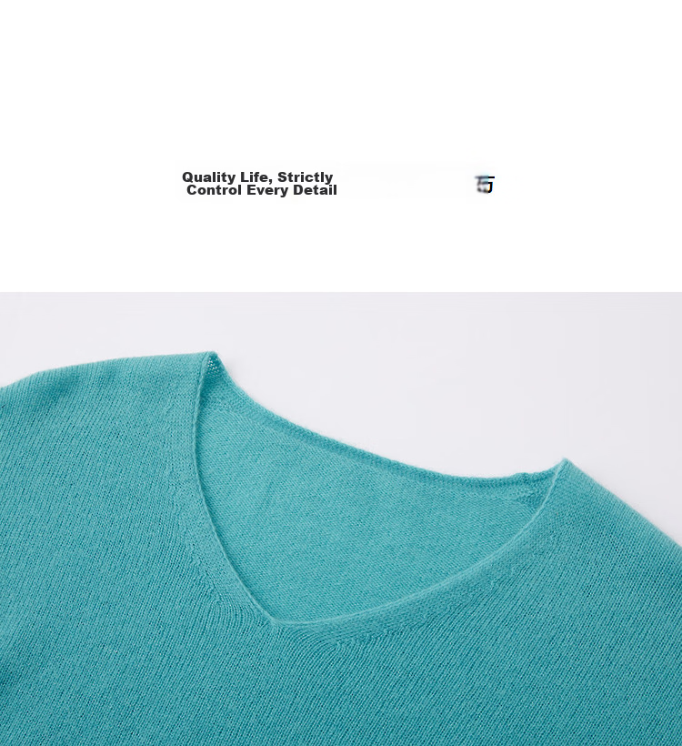 Demana 100% Merino Wool Spring Minimalist V-Neck Short Sleeve Loose Knit Sweater for Petite Women 11