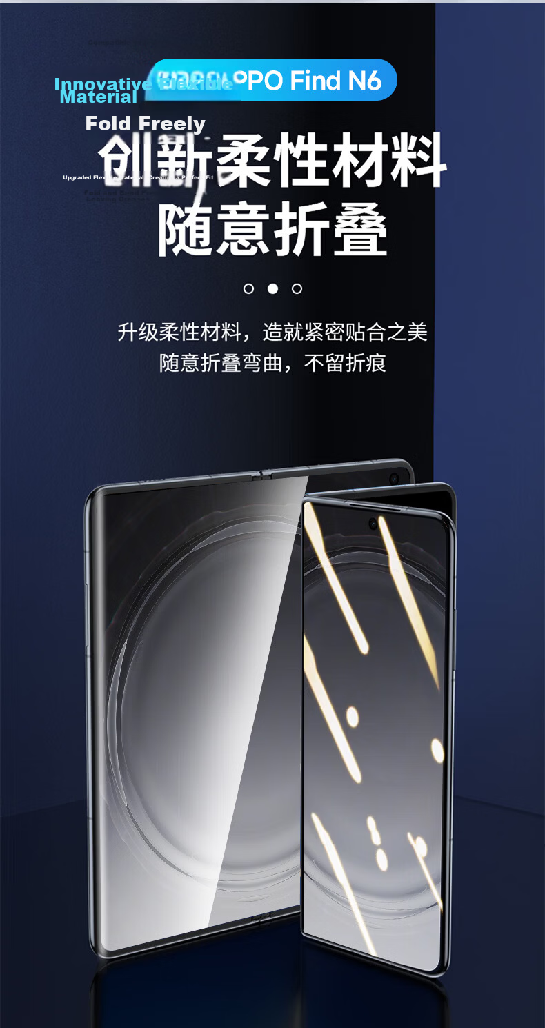 Langling [Inner and Outer Screen Set] Compatible with OPPO Find N6 Phone Film Find N6 Foldable Screen Non-Tempered Hydrogel Full Screen Coverage Scratch-Resistant Front Protective Film 9
