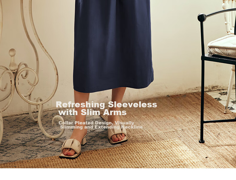 Olrain Sleeveless Halter Neck Dress Women Spring Summer Loose Vacation Spaghetti Strap Maxi Dress Purple L 27