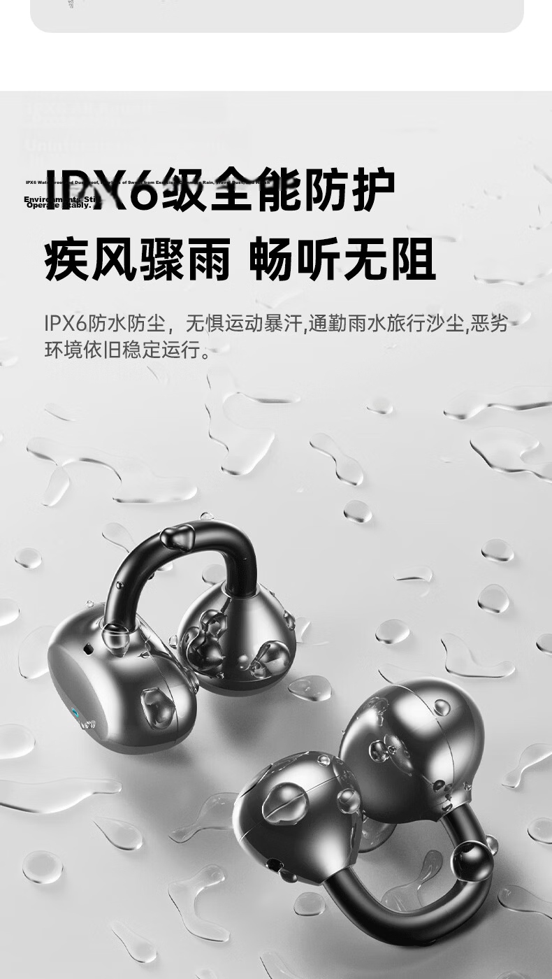 Zhongguo [Flagship Top Model | AI Translation Earbuds] Bluetooth Clip-On Bone Conduction Open Wireless Non-In-Ear Sports Running Gaming Long Battery Life 13