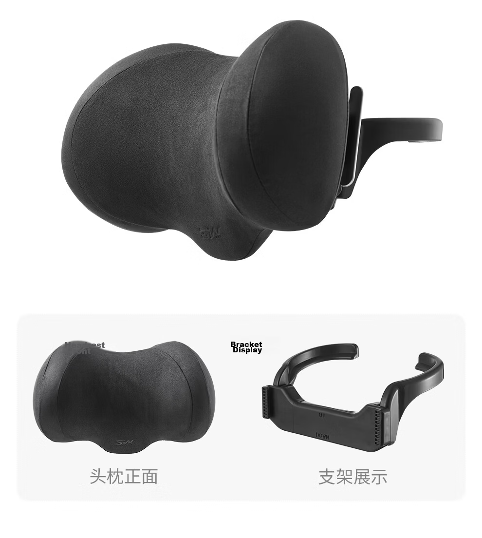 3W Adjustable Memory Foam Neck Pillow for Tesla Model Y and New M3, Black, 1 Piece 12