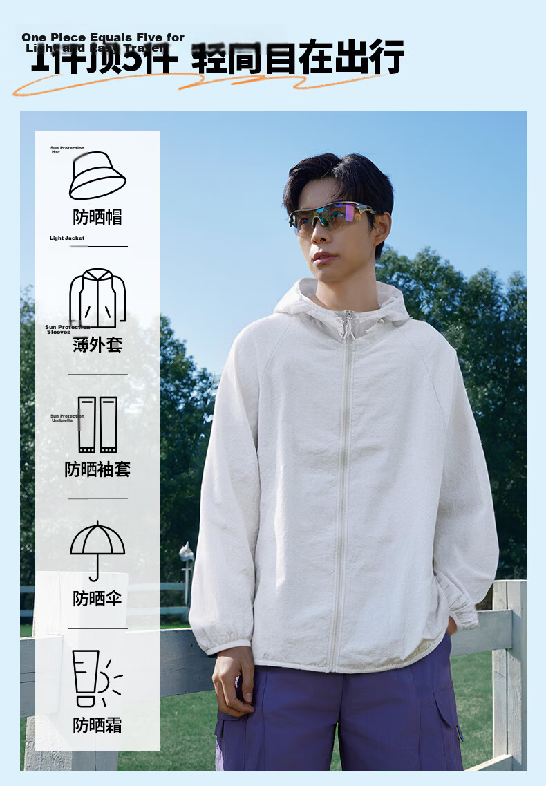 JEANSWEST LIFE Men's Summer UPF50 Lightweight Sun Protection Fishing Jacket 2025 New Men's Ice Feel Sun Protection Coat C 3