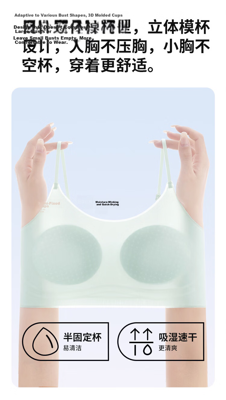 GUJIN 2-Pack Cooling Underwear for Girls Children Students High School Development Period Youth Bra Vest 10