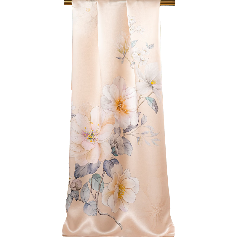 Shanghai Story [Counter Same Style] 100% Mulberry Silk Women's Scarf Genuine Silk Shawl Birthday Gift for Mom and Girlfriend
