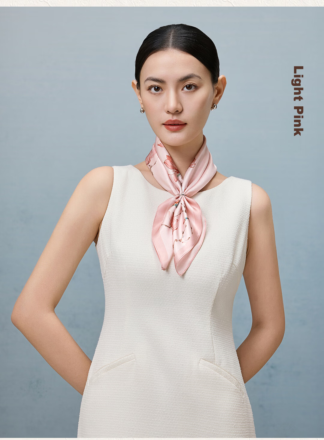 Shanghai Story Spring New Women's 100% Mulberry Silk Small Square Scarf Gift Box for Mom Birthday and Girlfriend Gift 12