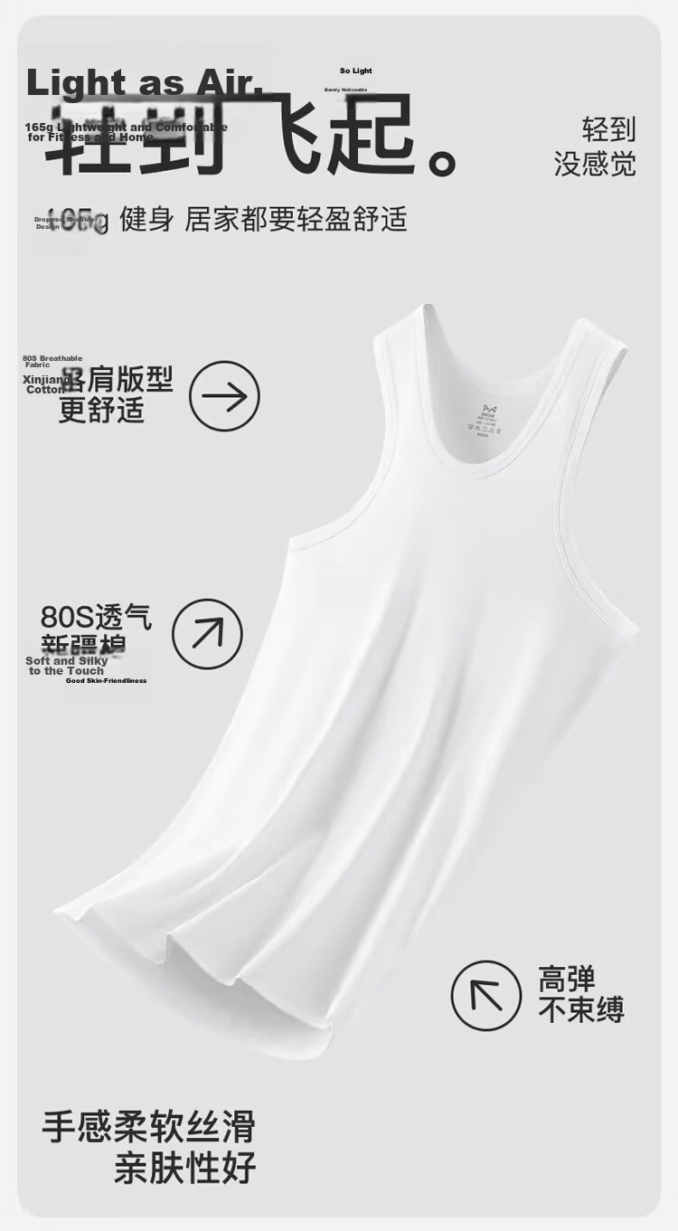 Miiow Men's 2-Pack Plus Size Cotton Sleeveless Tank Tops Loose Fit Extra Large Summer Sports Vests 1 White 1 Gray 11