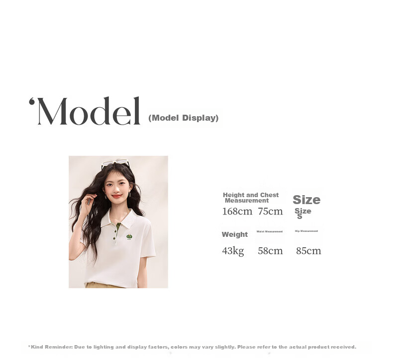 Sllsky Casual Polo Collar Short Sleeve Women's T-Shirt 2026 Summer New Versatile Fashion Embroidered Shoulder Tee 9