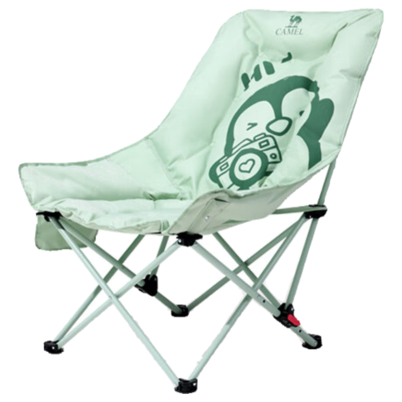 CAMEL Outdoor Folding Chair Moon Chair Camping Picnic High Back Portable Reclining Stool Fishing Table Chair 9003C