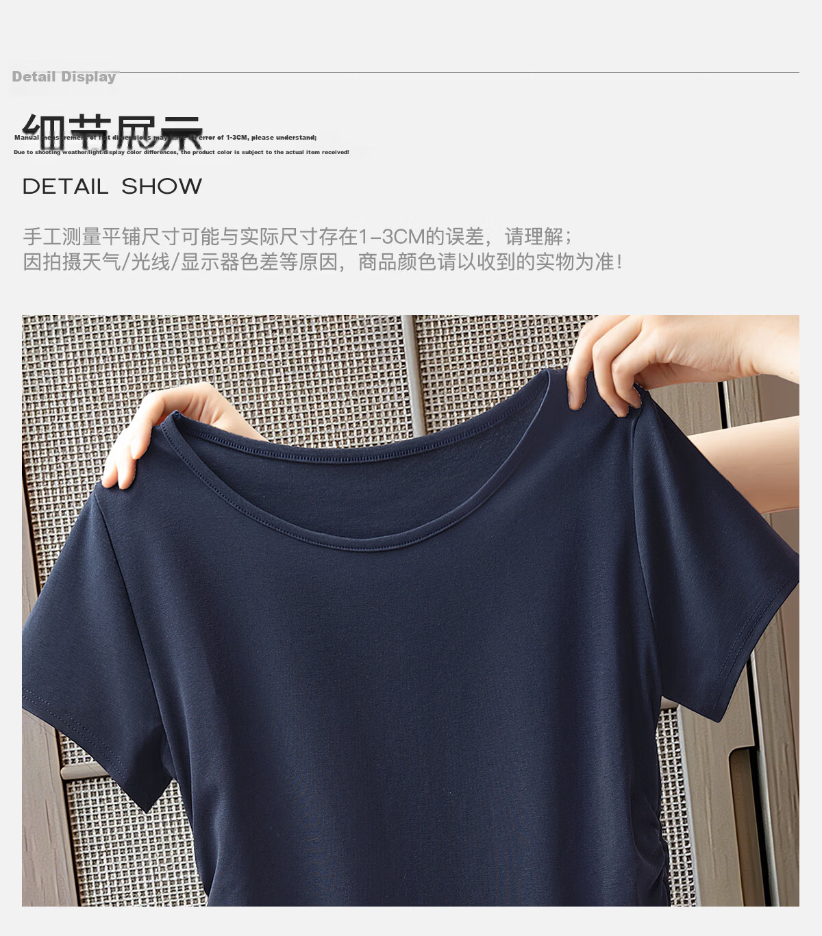 Cypress House Women's Crew Neck Short Sleeve T-Shirt 2026 Summer New Fashion Solid Color Slim Pullover Top 9