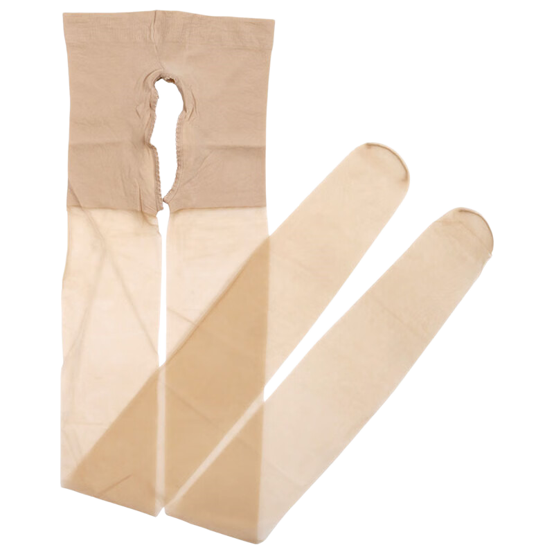 LangSha Silk Stockings for Women, Black Sexy Crotchless Pantyhose, Ultra-Thin Seductive Stockings, One-Size Pantyhose, Black, 2 Pairs