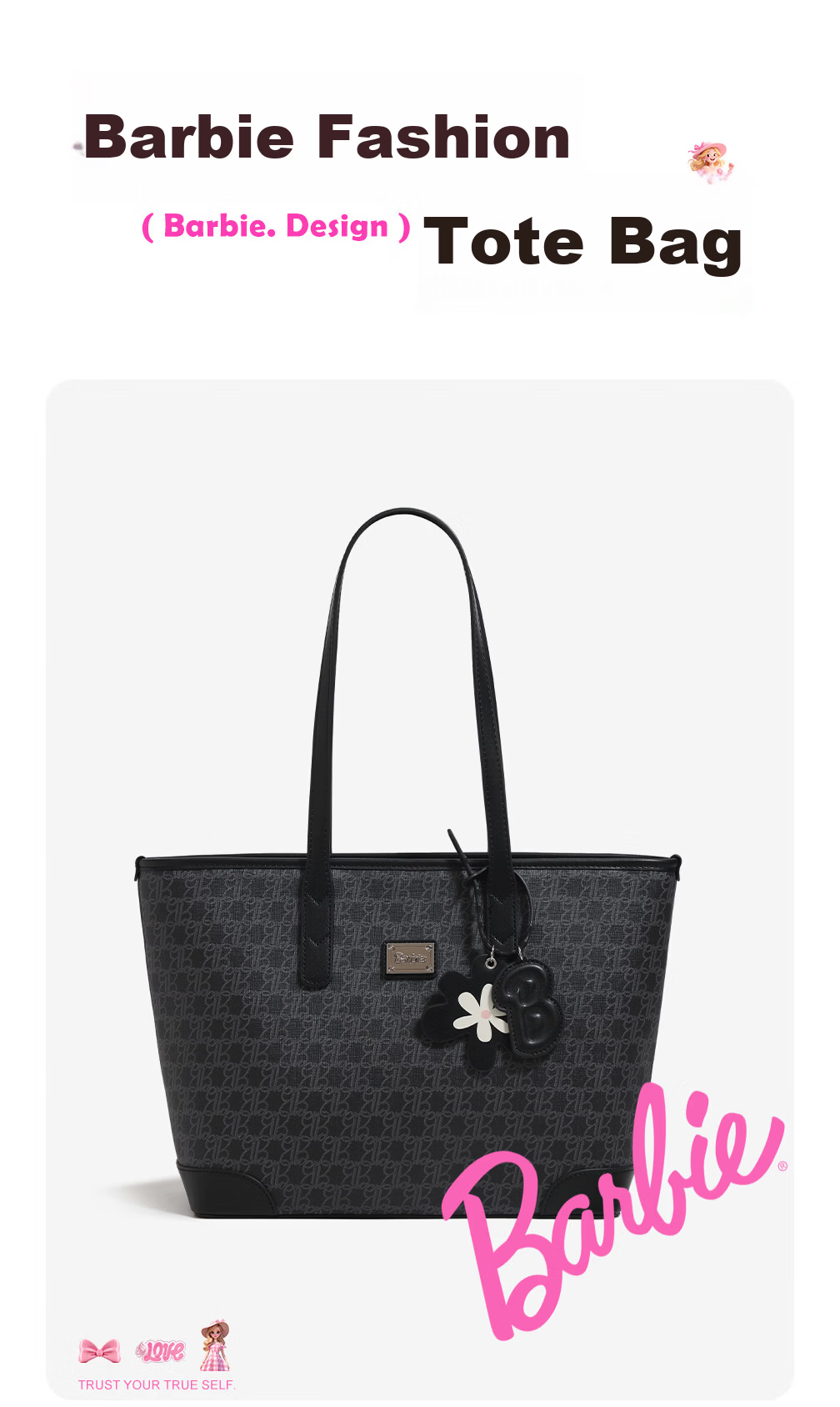 Barbie Women's Bag 2026 New Large Capacity Commuter Work Laptop Tote Bag Birthday Gift for Best Friend and Wife 2