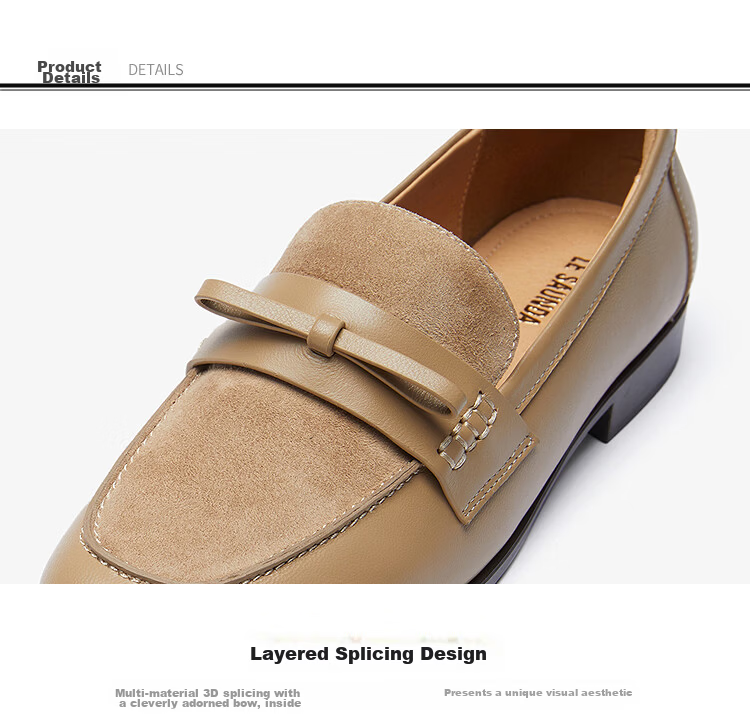 Le Saunda 2026 Spring New Commuter Retro Sheepskin Loafers Women 24702 Churong Beige BDK38 4