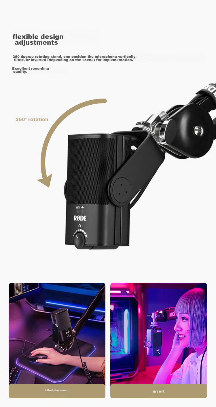 RODE NTUSB MINI Condenser Microphone for Novels, Voice Acting, Studio Recording And Live Streaming Professional Microphone 9