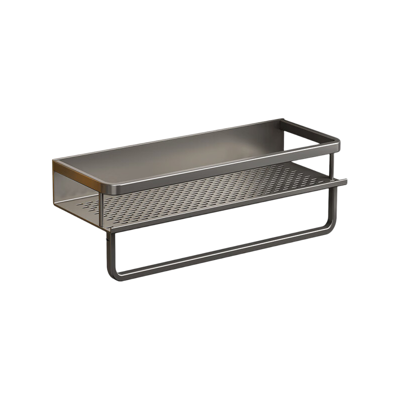 Tiger Mister Bathroom Shelf No-Drill Space Aluminum Bathroom Storage Rack Washstand Storage Basket Towel Bar 40CM