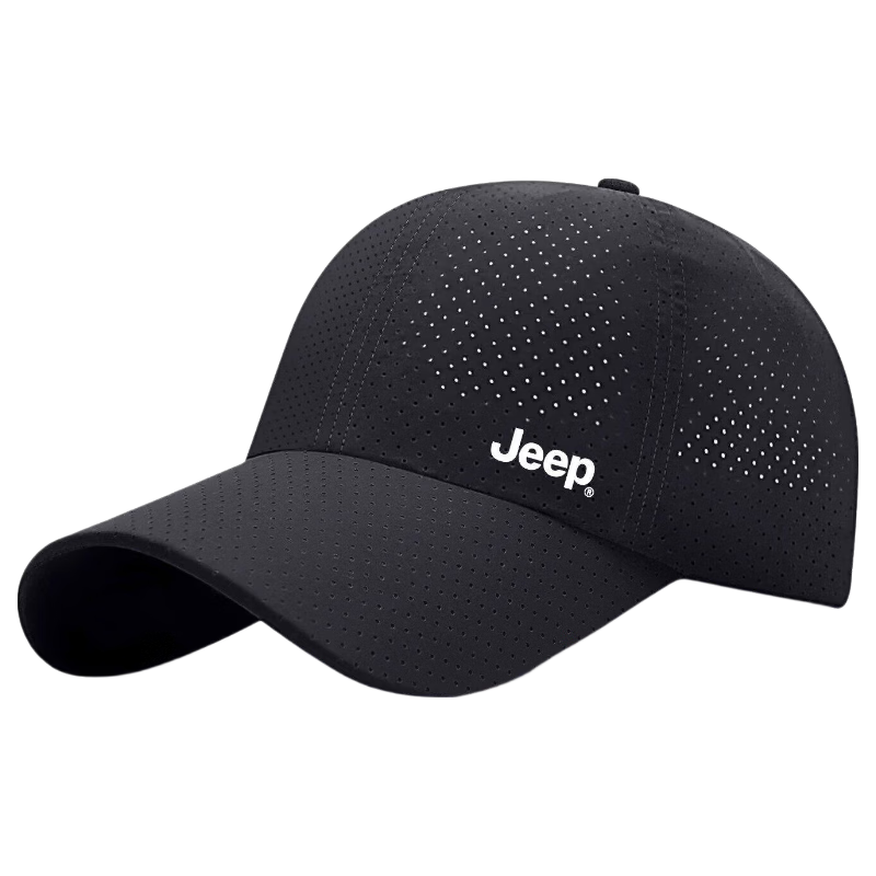 JEEP Men's Summer Outdoor UV Protection Breathable Mesh Adjustable Sunshade Baseball Cap