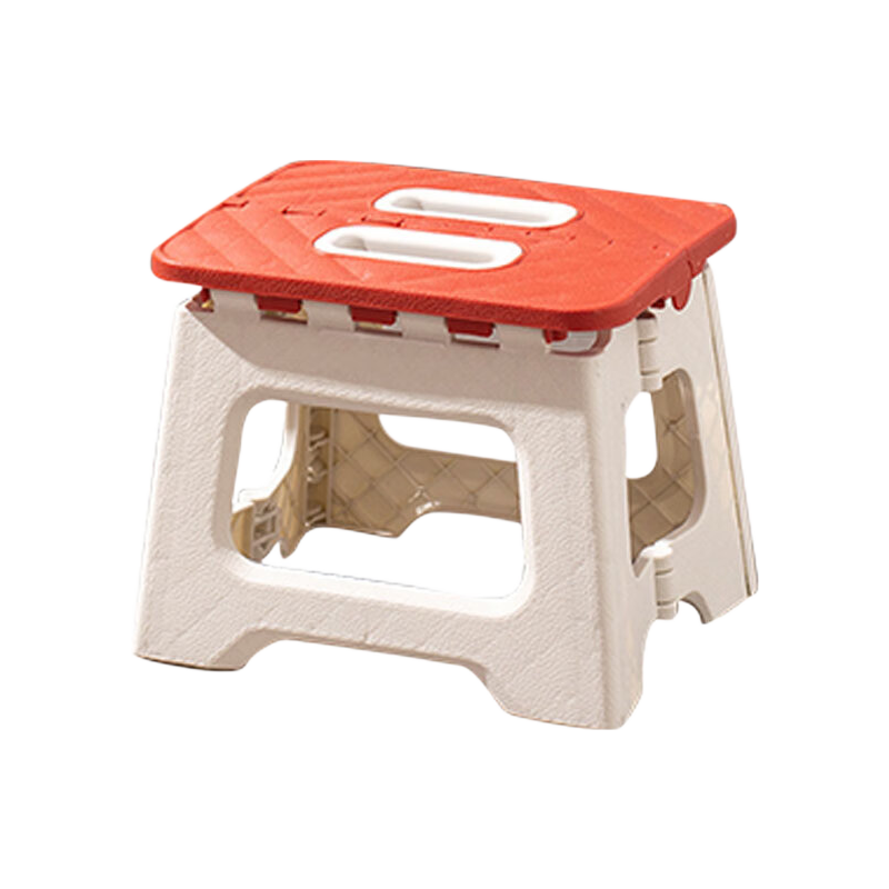 Youjialiangpin Folding Stool, Portable Small Bench, Household Thickened Plastic Stool, Red