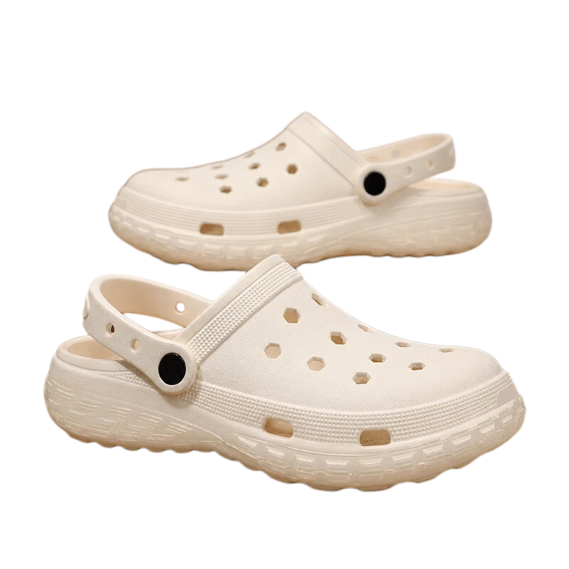 Limi Unisex Ventilated Slip-On Non-Slip Outdoor Sandals Open-Toe Beach Sandals Off-White