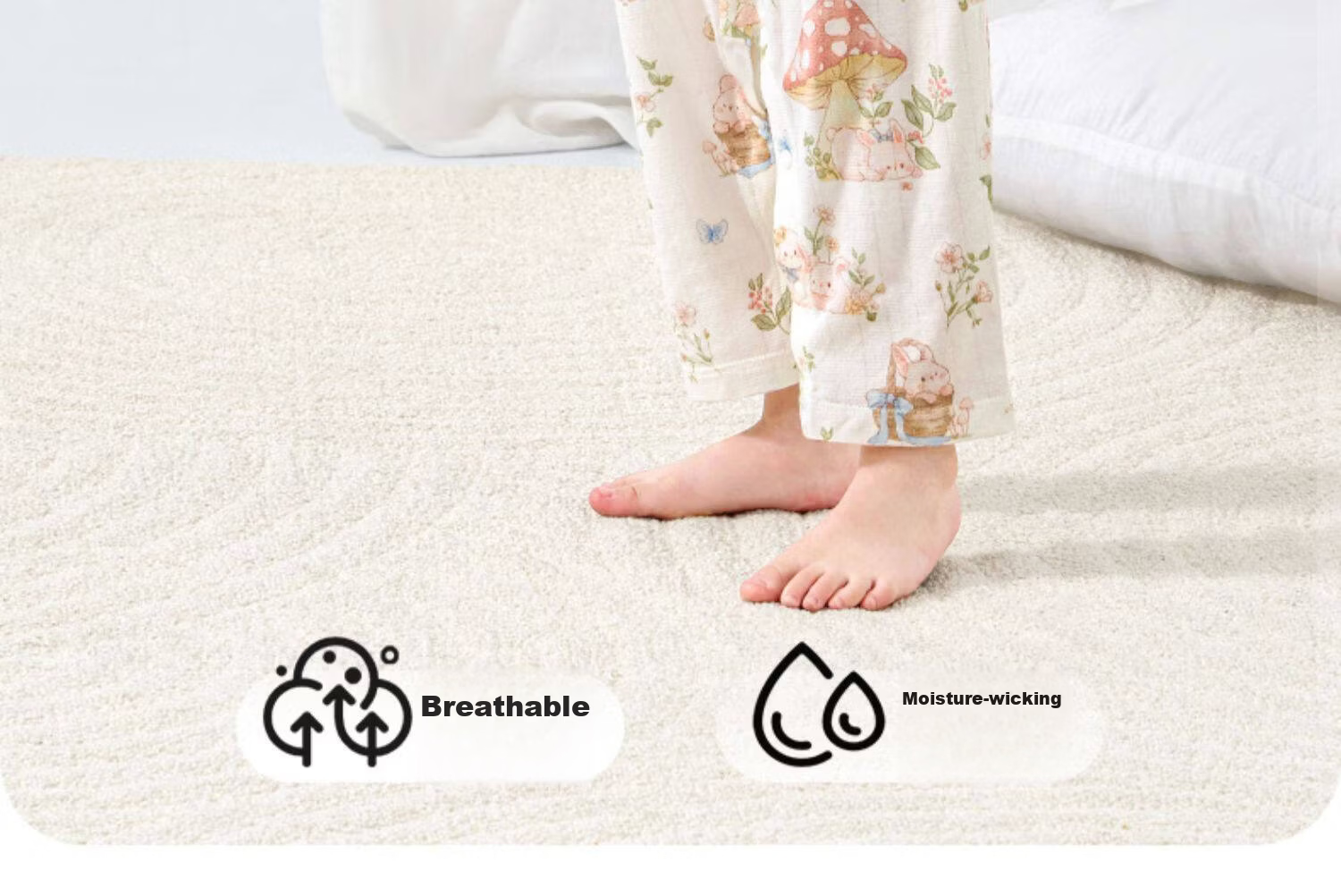 Kidsneed Children's One-Piece Pajamas Baby Summer Lightweight Unisex Air-Conditioned Homewear Romper 6