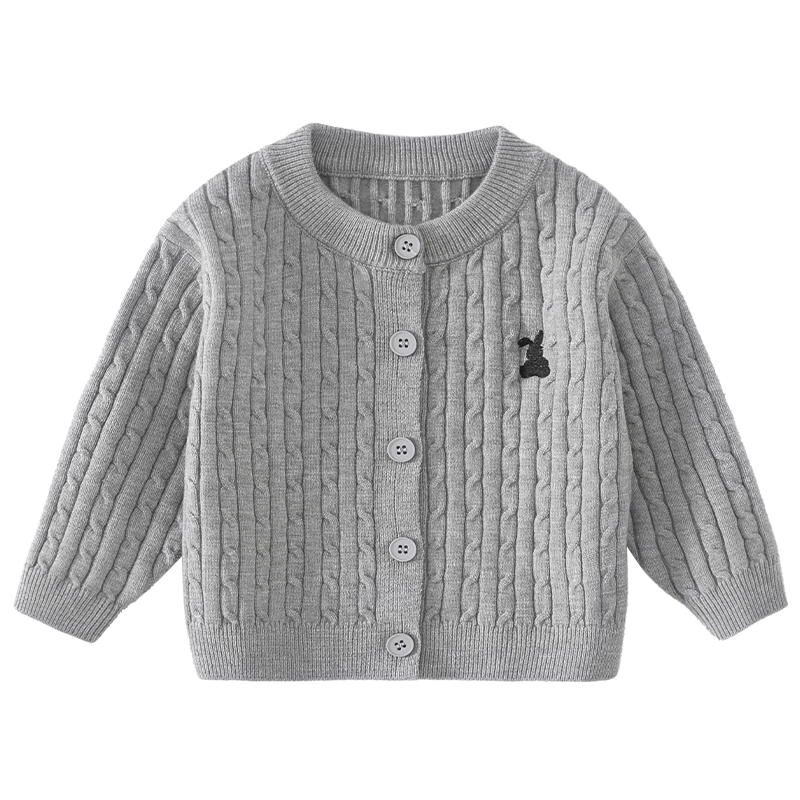 Banxidi Kids Sweater Spring 2026 New Stylish Baby Cardigan Girls Wool Knit Jacket Autumn and Spring Children's Clothing