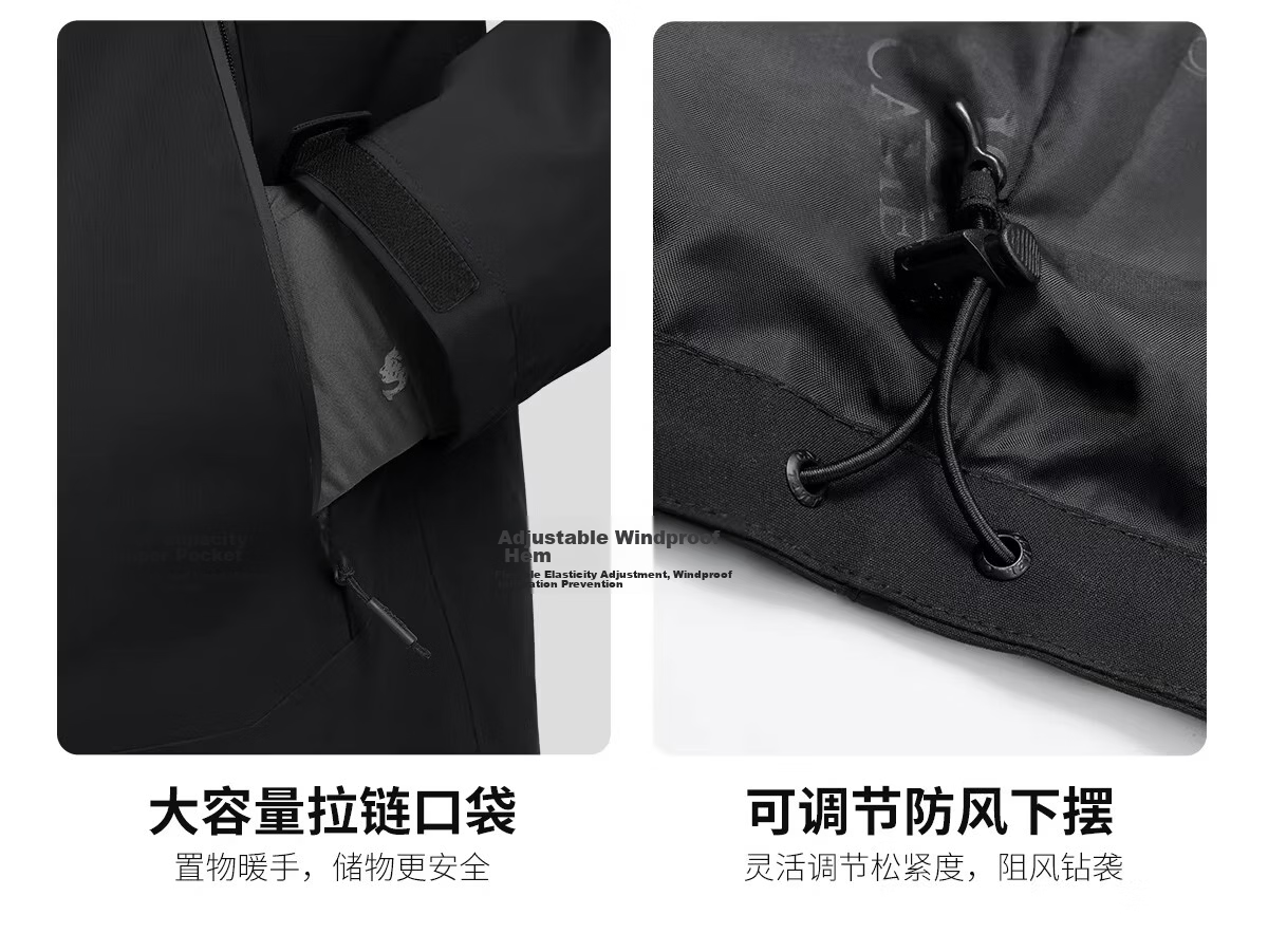 CAMEL Softshell Waterproof Windproof Unisex Outdoor Jacket Lightweight Hiking Coat for Women 37