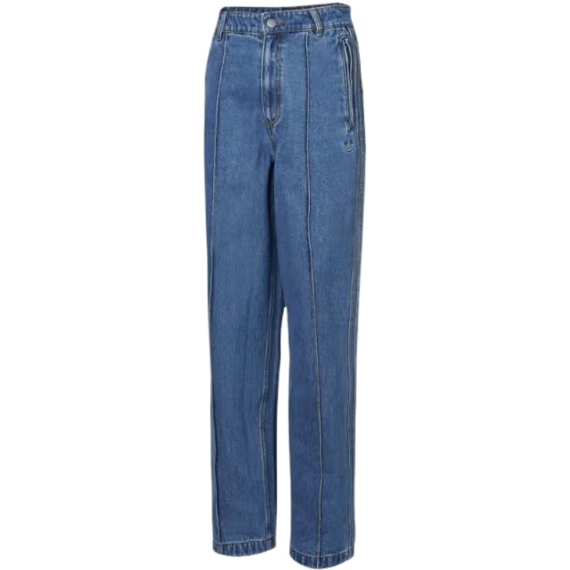 Adidas Originals Simple Casual Straight-Leg Jeans Women IW5758 27