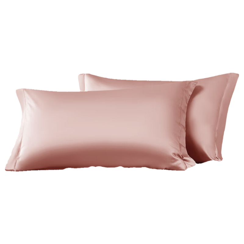 FUANNA Pure Cotton Pillowcase 100-Count Double Yarn Long-Staple Cotton Satin High-Density Pillowcase Set 48x74cm Pair