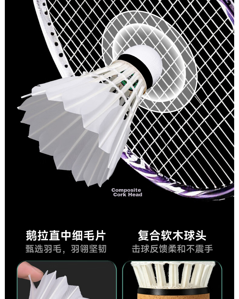 Crab Feather Y Series High-Durability Goose Feather Y8 Shuttlecock Speed 77 Professional Training Competition Stable Flight Windproof Badminton Birdie 7