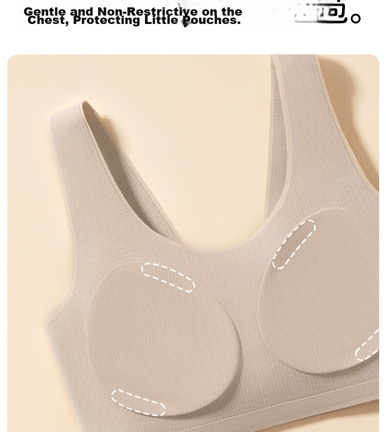 GUJIN 2-Pack Girls' Developmental Shaping Bras for Ages 13-16, Middle and High School Student Sports Bras 20