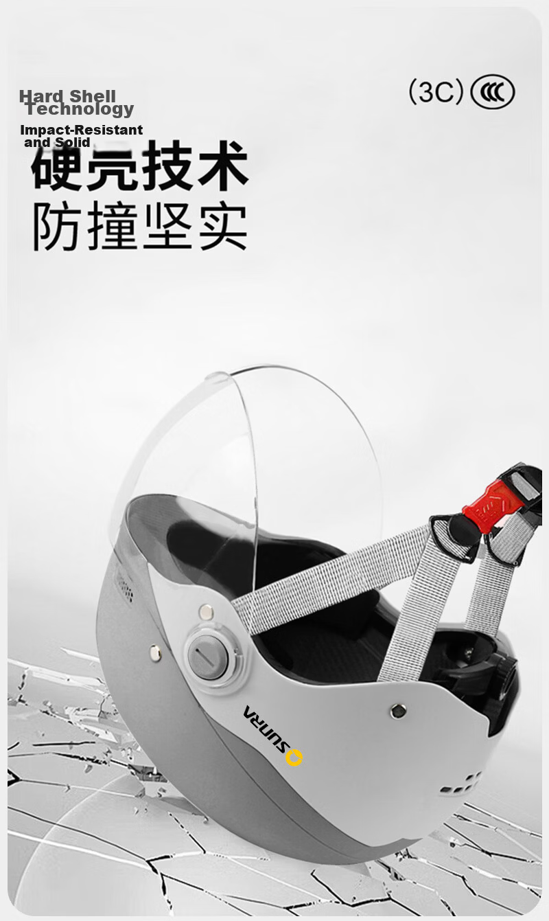 Sunra Summer Electric Bike Helmet Half Helmet New National Standard Class A 3C Certified Motorcycle Electric Scooter Helmet Summer Helmet 4