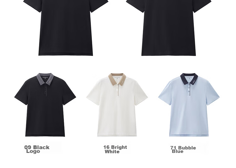 Giordano 2026 Summer High-Tech Cooling Sun Protection Embroidered Color-Block Collar Short Sleeve Polo Shirt Men 13016216 21