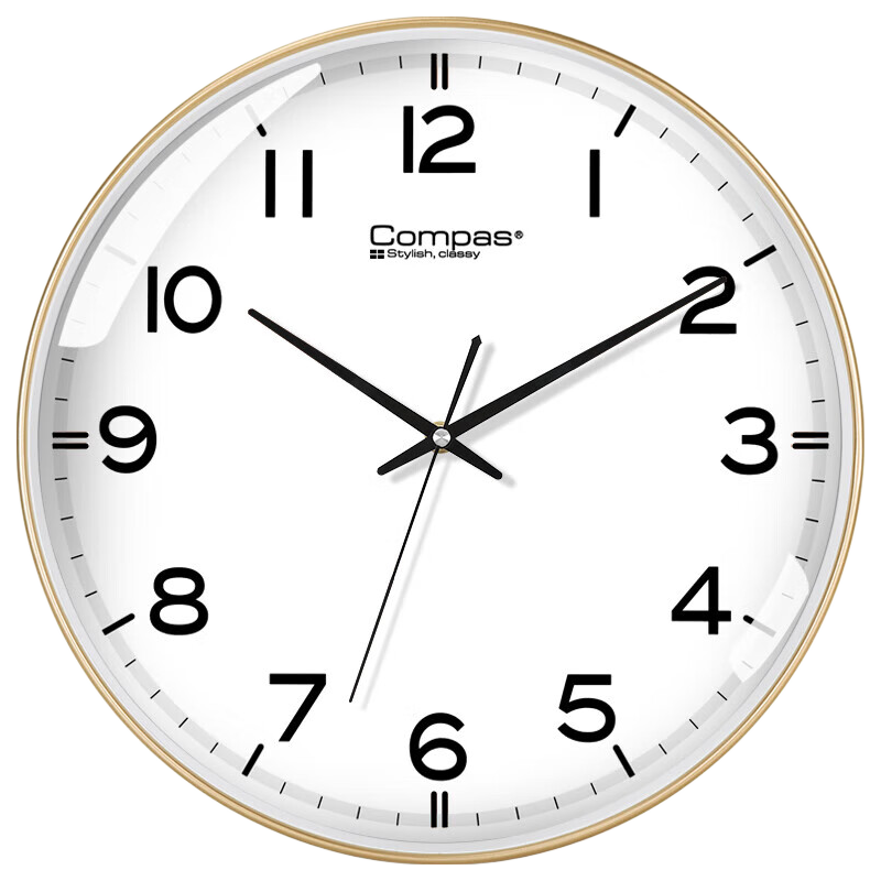 Compas Wall Clock Living Room Clock Simple Quartz Wall Clock 3294A Gold