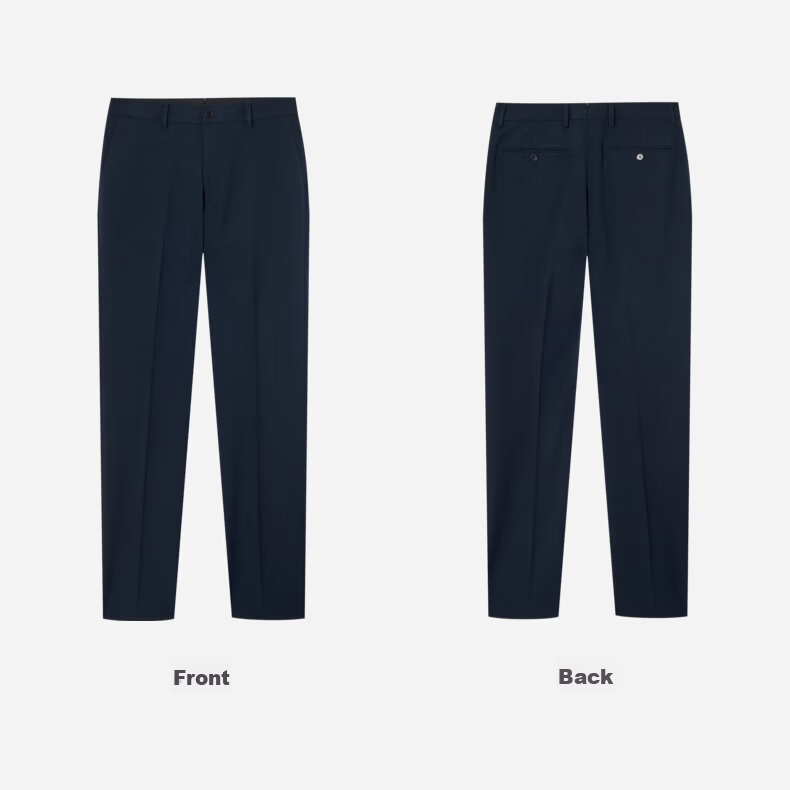 Goldlion Thermal Autumn Winter Warm Slim Fit Business Formal Trousers Men's Dark Blue 34 12