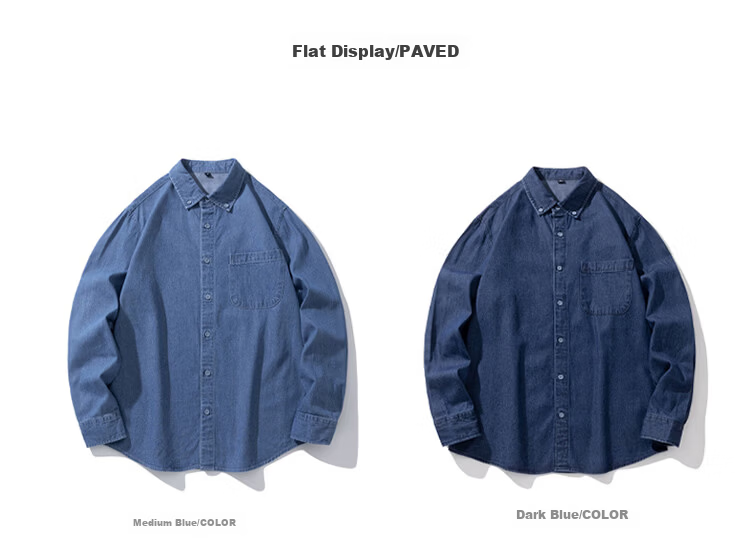 TUCANO Women's Denim Shirt Spring Summer Loose Casual Comfortable Slim Fit Long Sleeve Jacket Mid Blue L 10