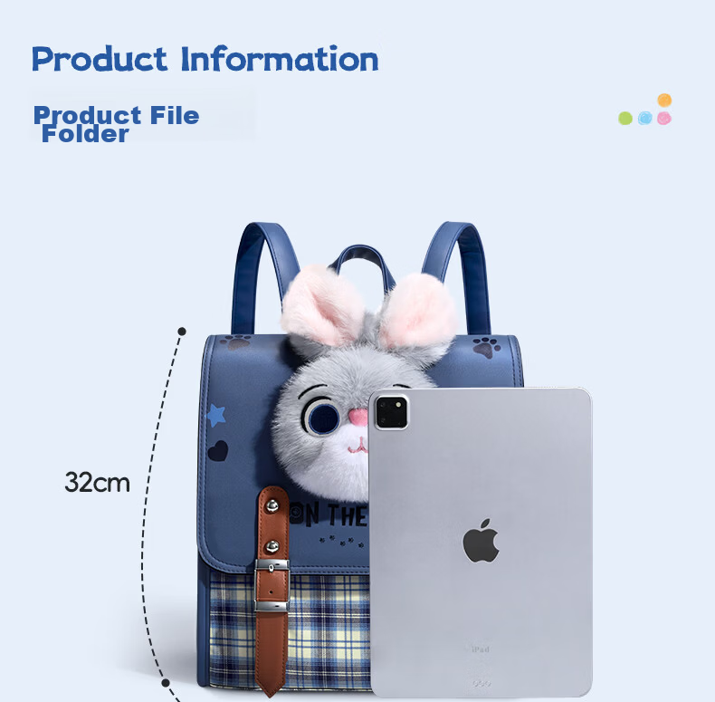Disney Cute Judy Elementary School Backpack for Girls Grades 4-6 2026 New Model Birthday Gift for 10-12 Year Old Girls 6