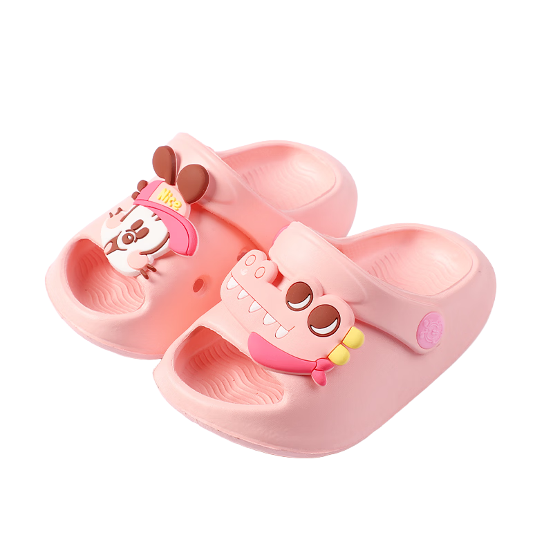 BOBDOG Kids Slippers Boys Girls Soft Sole Indoor Outdoor Summer Sandals Shrimp Pink Size 170