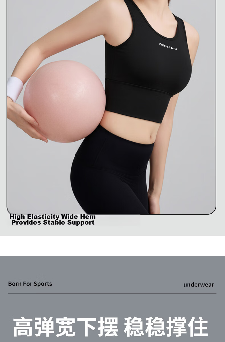GUJIN Women's Sports Bra 2026 Strap Tank Top Shockproof Push-Up Anti-Sagging Fitness Running Yoga Seamless Bra 14