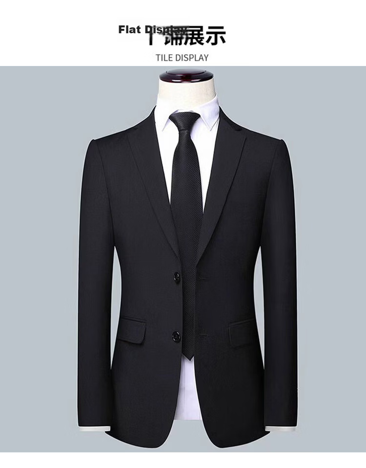 TUCANO Men's Business Casual Slim Fit Suit Professional Interview Formal Groom Wedding Tuxedo Best Man Outfit Black 3XL 11