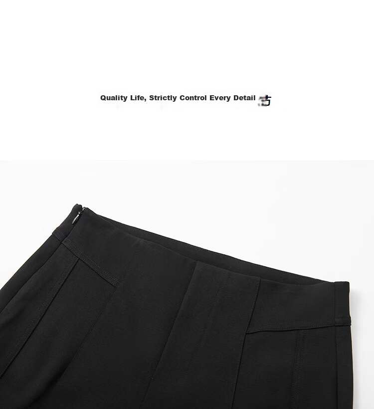 Demana [Cloud Feel Cotton Blend] Spring Minimalist High-Waist Segmented Spliced Slim Fit Non-Tight Women's Flared Casual Pants 12