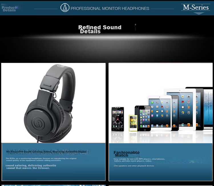 Audio-Technica ATH-M20x Entry-Level Professional Monitor Over-Ear Headphones for Live Streaming, Music Editing, Audiobooks, Holiday Gift 6
