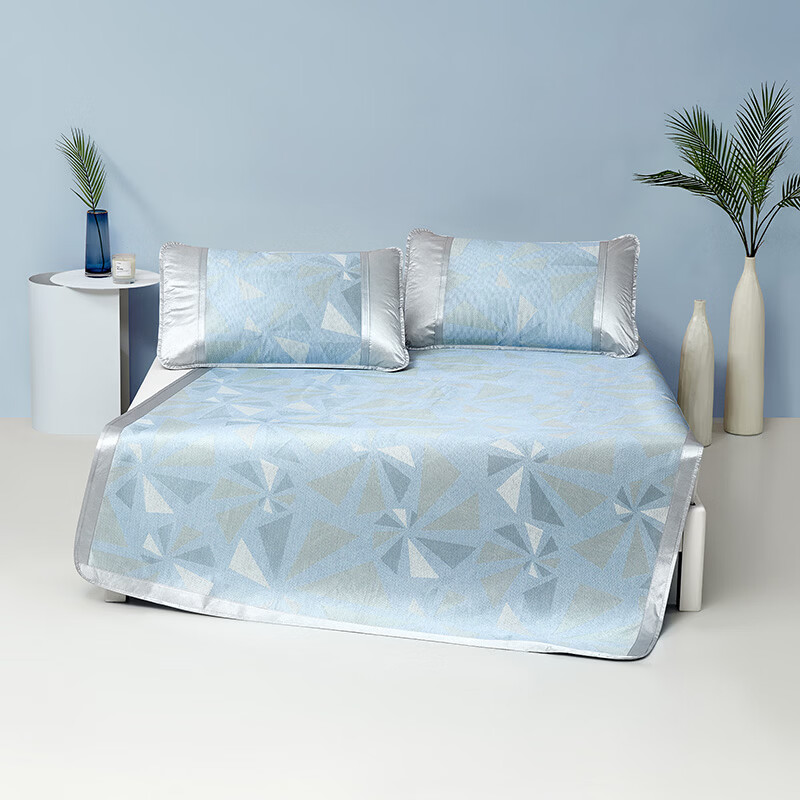 LUOLAI Bingling Silk Ice Silk Mat Three-Piece Set Mat 180*200cm