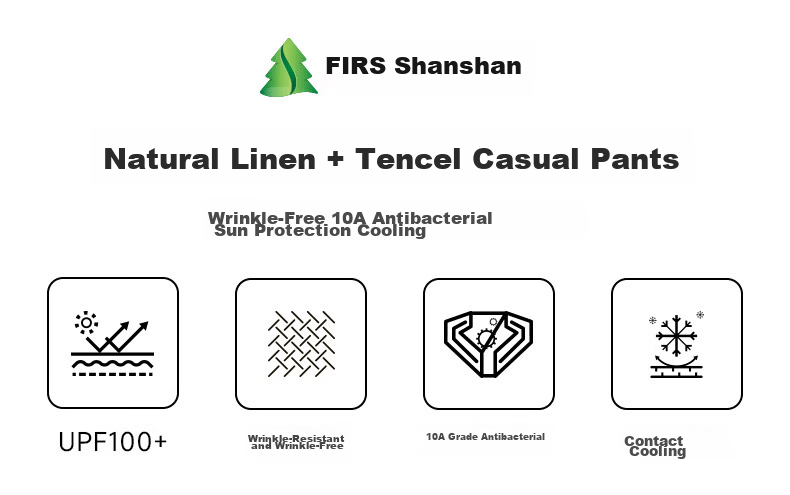 Shanshan Natural Linen 10A Antibacterial Men's Business Formal Lyocell Straight Casual Pants Spring Summer New Model 1
