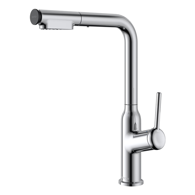 Arrow Kitchen Faucet Hot and Cold Brass Three-Function Pull-Out 360° Swivel AE45307CP